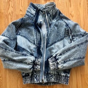 Forever 21 denim puffer jacket